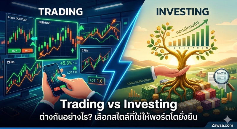 Trading vs Investing ต่างกันอย่างไร