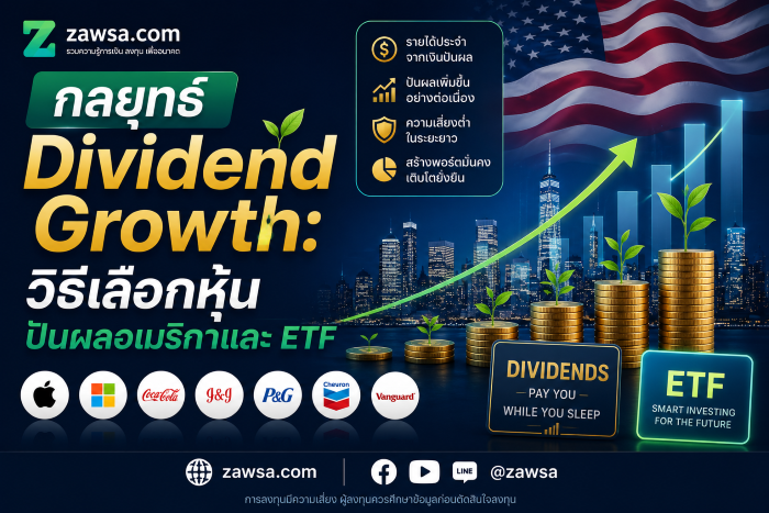 กลยุทธ์ Dividend Growth: วิธีเลือกหุ้นปันผลอเมริกาและ ETF - Zawsa